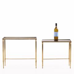  Maison Bagu s Vintage Pair Italian Brass Nesting Tables Hollywood Regency Style - 4571070