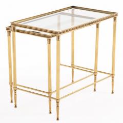 Maison Bagu s Vintage Pair Italian Brass Nesting Tables Hollywood Regency Style - 4571074