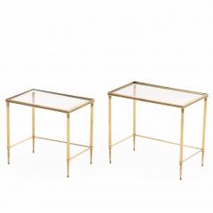  Maison Bagu s Vintage Pair Italian Brass Nesting Tables Hollywood Regency Style - 4571076