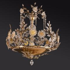  Maison Bagu s stunning French Maison Bagues crystal floral and foliate 5 light chandelier - 3147737