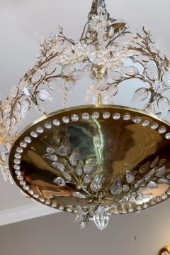  Maison Bagu s stunning French Maison Bagues crystal floral and foliate 5 light chandelier - 3147740