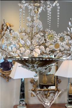  Maison Bagu s stunning French Maison Bagues crystal floral and foliate 5 light chandelier - 3147741