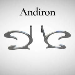  Maison Charles et Fils 1970s Decorative andirons by Maison Charles - 4602361
