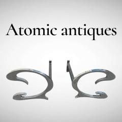  Maison Charles et Fils 1970s Decorative andirons by Maison Charles - 4602362