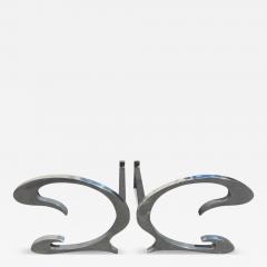  Maison Charles et Fils 1970s Decorative andirons by Maison Charles - 4603447