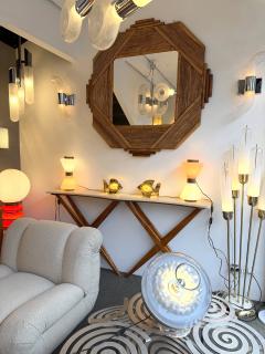  Maison Honor Paris Pair of Brass Agate Fish Lamps by Henri Fernandez France 1980s - 4384442