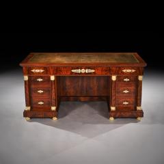  Maison Krieger FINE FRENCH SECOND EMPIRE GILT BRONZE MOUNTED MAHOGANY LIBRARY DESK KRIEGER - 2199360