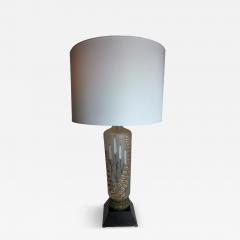  Maison Le Dauphin Vintage French Le Dauphin Style Glass Lamp with Hand Gilt Foliage c1950 - 4658433