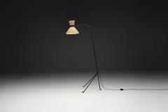  Maison Lunel Black Lacquered Metal Floor Lamp by Lunel France Mid 20th Century - 4617150