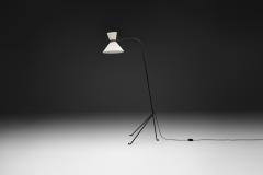 Maison Lunel Black Lacquered Metal Floor Lamp by Lunel France Mid 20th Century - 4617162