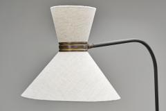  Maison Lunel Black Lacquered Metal Floor Lamp by Lunel France Mid 20th Century - 4617169