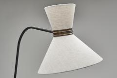  Maison Lunel Black Lacquered Metal Floor Lamp by Lunel France Mid 20th Century - 4625596