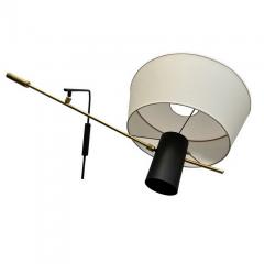  Maison Lunel Large pendulum wall lamp with inverted shade Maison Lunel France circa 1960 - 3351323