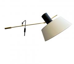  Maison Lunel Large pendulum wall lamp with inverted shade Maison Lunel France circa 1960 - 3351325