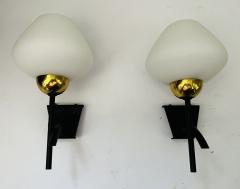  Maison Lunel Lunel Pair of 1960s Mid Century French Wall Lamps - 3323679