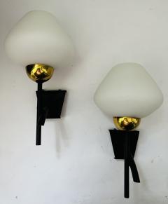  Maison Lunel Lunel Pair of 1960s Mid Century French Wall Lamps - 3323681