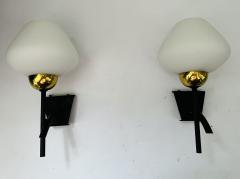  Maison Lunel Lunel Pair of 1960s Mid Century French Wall Lamps - 3323685