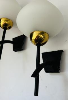  Maison Lunel Lunel Pair of 1960s Mid Century French Wall Lamps - 3323686