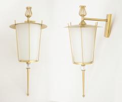  Maison Lunel Maison Lunel Brass Lantern Sconces - 970704