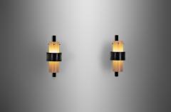  Maison Lunel Pair of Acrylic Glass Wall Sconces by Maison Lunel France 1950s - 3211695