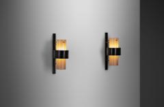  Maison Lunel Pair of Acrylic Glass Wall Sconces by Maison Lunel France 1950s - 3211697