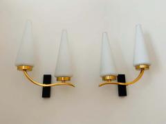  Maison Lunel Pair of French 1950s Lunel Wall Lights - 1471493