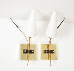  Maison Lunel Pair of French 1950s Wall Sconces by Lunel  - 3295109