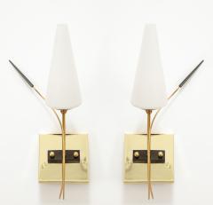  Maison Lunel Pair of French 1950s Wall Sconces by Lunel  - 3295111