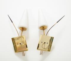  Maison Lunel Pair of French 1950s Wall Sconces by Lunel  - 3295115