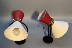  Maison Lunel Pair of double light Diabolo adjustable sconces Maison Lunel France circa 1950 - 3911004