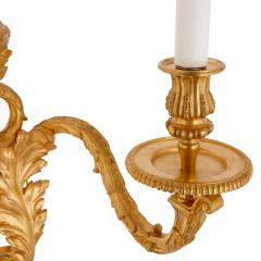  Maison Mottheau et fils Pair of Louis XV Rococo style gilt bronze wall sconces - 2917537