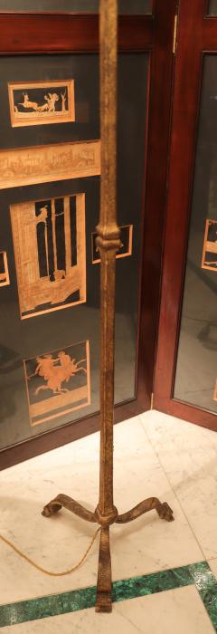  Maison Ramsey Gilded Iron Floor Lamp circa 1950 - 4279935