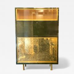  Maison Raphael Rapha l Raffel 1912 2000 Green Black Beka Lacquer Bar Cabinet circa 1950 - 4392322