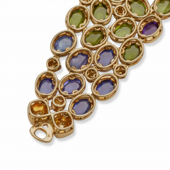  Maison Ren Boivin Ren Boivin Sapphire Pink Tourmaline Peridot and Amethyst Bracelet - 3468329