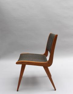  Maison Roset Set of Six French Midcentury Oak Dining Chairs by Maison Roset - 466420