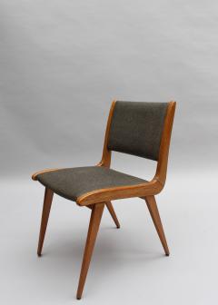  Maison Roset Set of Six French Midcentury Oak Dining Chairs by Maison Roset - 466422