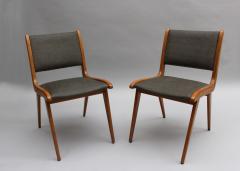  Maison Roset Set of Six French Midcentury Oak Dining Chairs by Maison Roset - 466423