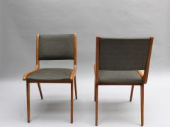  Maison Roset Set of Six French Midcentury Oak Dining Chairs by Maison Roset - 466426