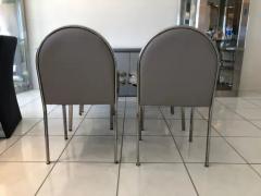  Maison Rougier Set of 6 Rougier Postmodern Chrome Dining Chairs - 3175606