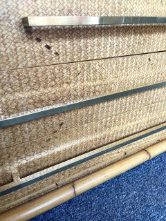  Maison et Jardin Bamboo Rattan Brass Chest of Drawers by Galerie Maison Jardin France 1970s - 2808430