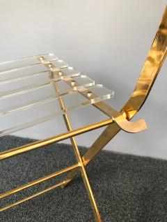  Maison et Jardin Set of Brass and Lucite Chairs by Galerie Maison Jardin France 1970s - 618151