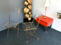  Maison et Jardin Set of Brass and Lucite Chairs by Galerie Maison Jardin France 1970s - 618154