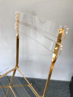  Maison et Jardin Set of Brass and Lucite Chairs by Galerie Maison Jardin France 1970s - 618156