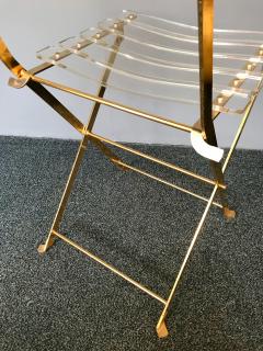  Maison et Jardin Set of Brass and Lucite Chairs by Galerie Maison Jardin France 1970s - 618158