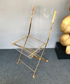  Maison et Jardin Set of Brass and Lucite Chairs by Galerie Maison Jardin France 1970s - 618161