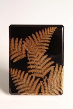  Maki e Set of Paper Box Box for Writing Utensils Box for Brushes w Design of Ferns - 4313119