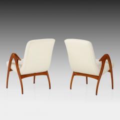  Malatesta Mason Pair of Sculptural Armchairs in ivory boucle by Maletesta and Mason - 3233454
