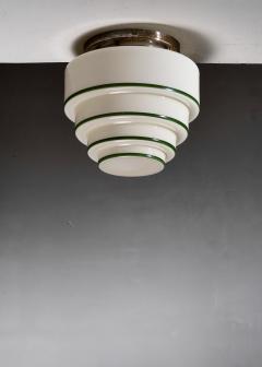  Malm metallvarufabrik AB Art Deco glass ceiling lamp - 4482705