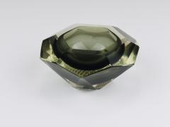  Mandruzzato Mandruzzato Sommerso Faceted Diamond Caviar Bowl Murano Glass Italy 1960s - 4722532