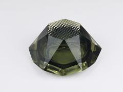  Mandruzzato Mandruzzato Sommerso Faceted Diamond Caviar Bowl Murano Glass Italy 1960s - 4722533